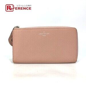 Louis Vuitton Portefeuille Wallet Comete L zipper long Taurillon leather pink